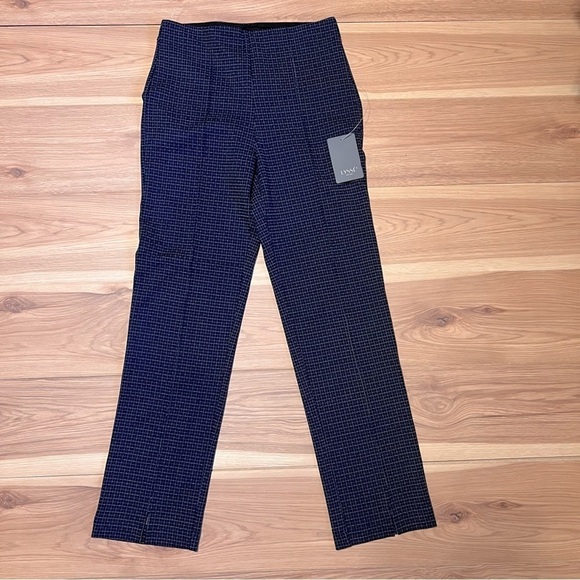 LYSSE Patterned Wisteria Ankle Pant - Navy Criss-Cross - Size Small - Picture 5 of 14
